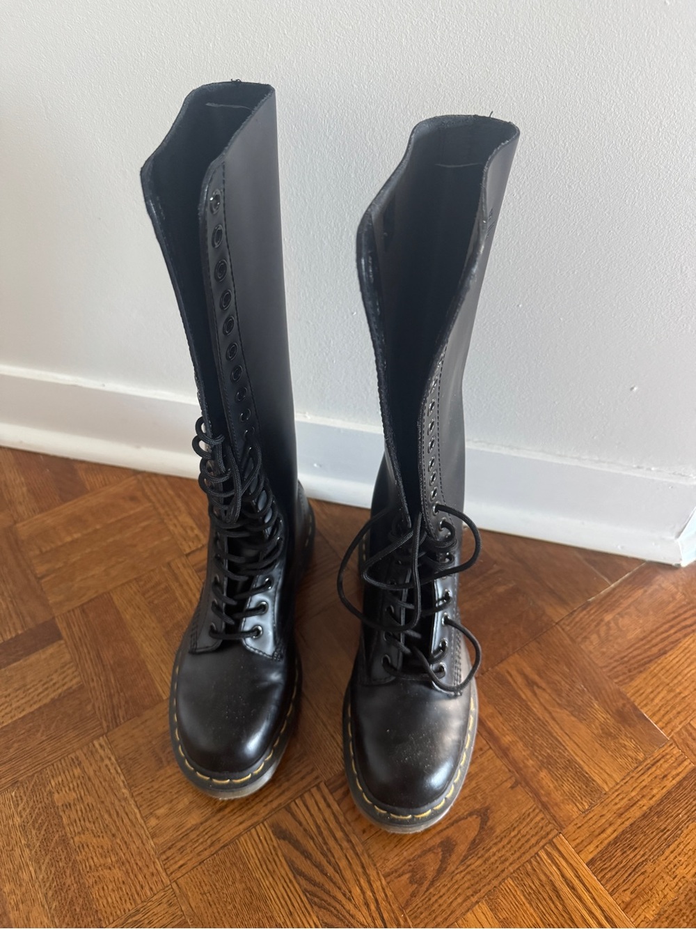 Dr. Martens Women's Black Lace-Up Boots, tall boots for women - Picture 2 of 11
